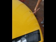 I fuck a Lamborghini Gallardo, perv owner watches