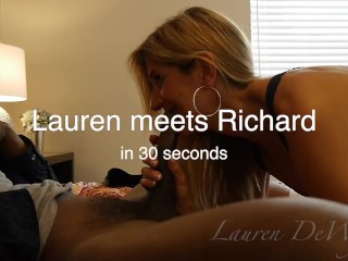 Lauren DeWynter Se Encontra com Richard Mann Em 30 Segundos
