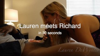 Lauren DeWynter conoce a Richard Mann en 30 segundos