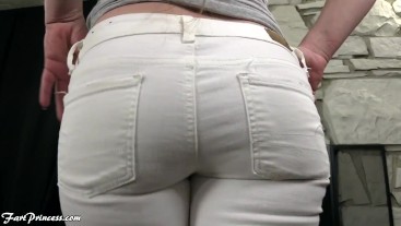 Your Girlfriend's Sexy Farts in Tight White Jeans - Fart Princess Kristi