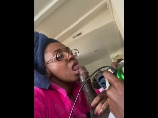 Giving Step Daddy Head while he Play PUBG