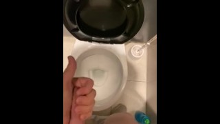 Go really Horny after a workout started to masturbate in gym toilets 
