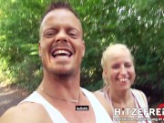Preview 4 of Random Dude Bodo BANGS Milf Slut Jana Schwarz in Park hitzefrei.dating