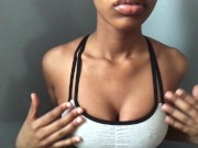Preview 2 of Ebony rough breast play