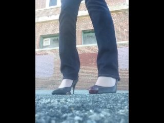 Black Heels Crush and Squish Grapes
