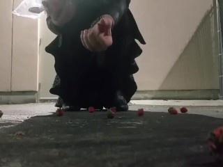 Tall Black Boots Smashing Strawberries - Preview