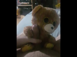 solo male, cumshot, plushie, orgasm