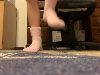 Giantess Kristine in Fuzzy Socks