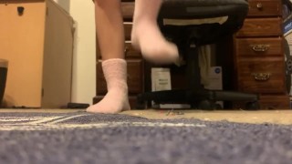 Giantess Kristine In fuzzy socks