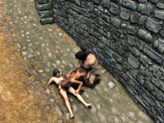 Skyrim #2 - Angel in steel doing a threesome with Adrienne