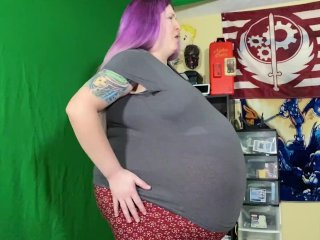 kink, solo female, breast expansion, belly inflation