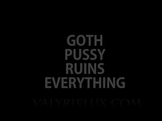 Valyrie Lux, pussy, goth, goth big tits