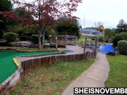 Preview 6 of Innocent School Girl Spread Ebony Pussy On Bridge For Pervert Older Boy HD