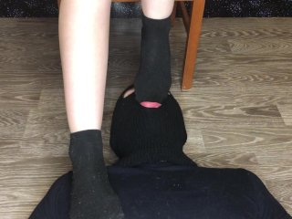 amateur, dirty black socks, teen, college