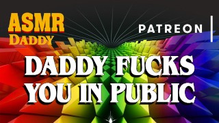 Bends You Over And Fucks You In Public While Using Sensual Audio In Public