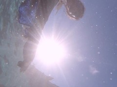 Kate Clover underwater.