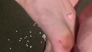 Sexy feet fucking each other