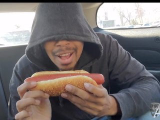 Onlyfans Public flashing hotdog in my ass handsfree orgasm in parking lot