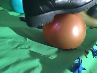 balloon pop, crush fetish, lesbian, kink