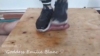 Dancing On Cock While Wearing Stinky Filthy Sneakers