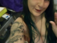 Giantess POVheels stomps, shrinks & facesits you while making her pussy cum