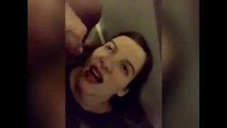 A Cum Facial Completes The Stair Fuck
