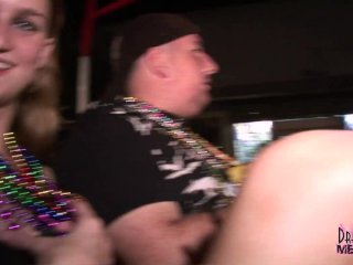 Petite Party Girl Masturbates With Big Glass Dildo At Fantasy Fest