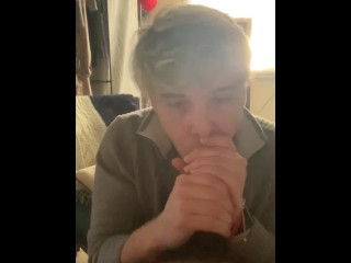 Sucking my friends_big fatblack dick!