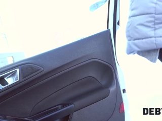 DEBT4k. Petite babe Calibri Angel fucks to make her sweet tits bigger