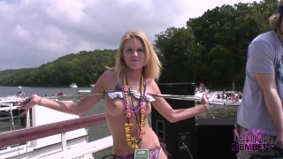 Wild Party Girls Get Naked & Lick Pussy At Lake Of The Ozarks