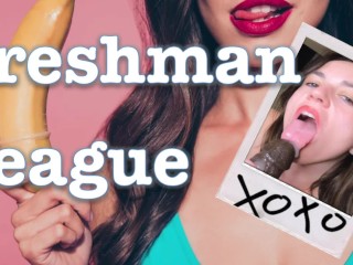 Freshman League S1E1 - Garota Europeia De Férias Aspira Porra Da BBC
