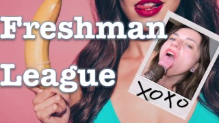 Freshman League S1E1 - Garota europeia de férias aspira porra da BBC