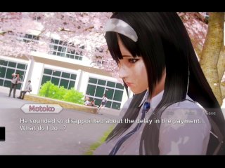 gameplay, school, waifu academy, big tits