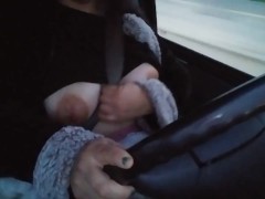 Watch me Pull my breast out while I'm driving on the highway 