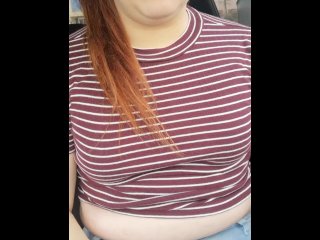 eating in the car, belly play, bbw belly inflation, bbw