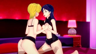 Threesome 3D Hentai Evangelion Misato And Ritsuko