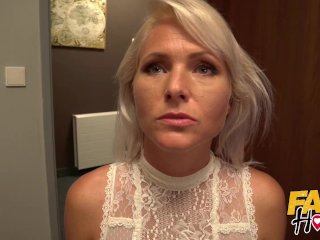 Fake Hostel real mature milf with nice natural tits fucks two men screenshot number 2