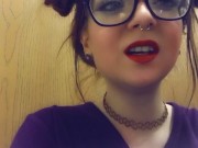 Preview 2 of Babygirl_goth Red lipstick SFW Smoking