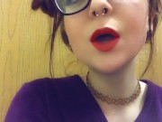 Preview 5 of Babygirl_goth Red lipstick SFW Smoking