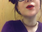 Preview 6 of Babygirl_goth Red lipstick SFW Smoking