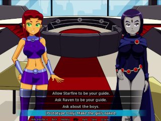 teen, small tits, lets play, starfire titans