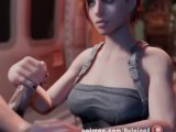 Jill Valentine handjob cumshot