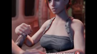 Jill Valentine handjob cumshot