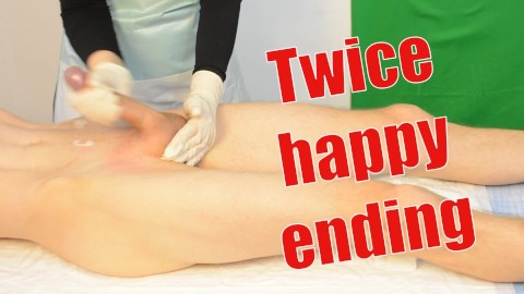 Man krijgt Braziliaanse sugaring wax met een handjob. Tweemaal een happy ending