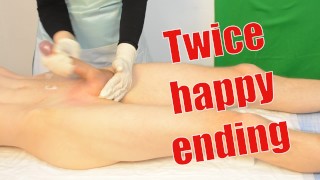 Twice Happy Ending With Male Sugaring Brazilian Waxing With A Jerk Off