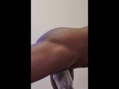 Water for lube while I fuck my fleshjack 