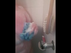 Sneaky Shower Soaping Huge Tits
