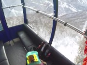 Preview 2 of Sex with Hot Girl in the Cable Cars at the Ski Resort — POV Amateur Couple