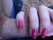 Preview 4 of Risky public amateur outdoor sex - almost caught deep into the woods!