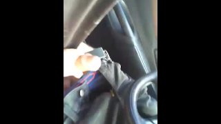 Stroking His cock while he drives